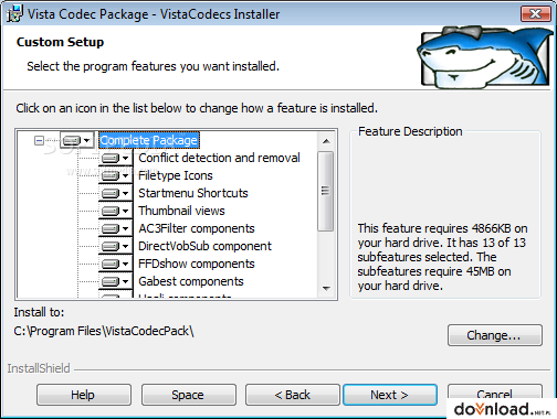 Vista Codec Package