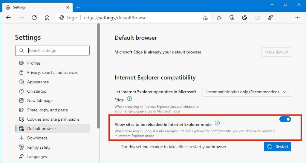 Configure Internet Explorer Ie Mode In Microsoft Edge Browser Vrogue