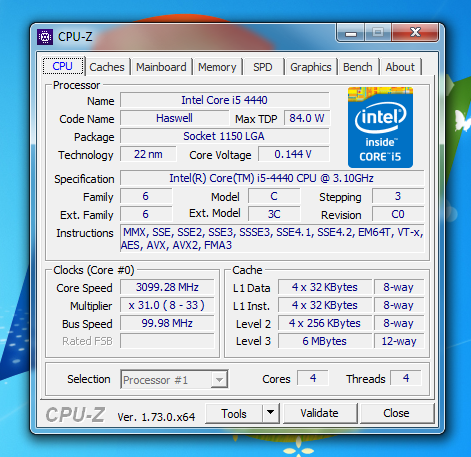 CPU-Z 1.75 | Software and hardware identification