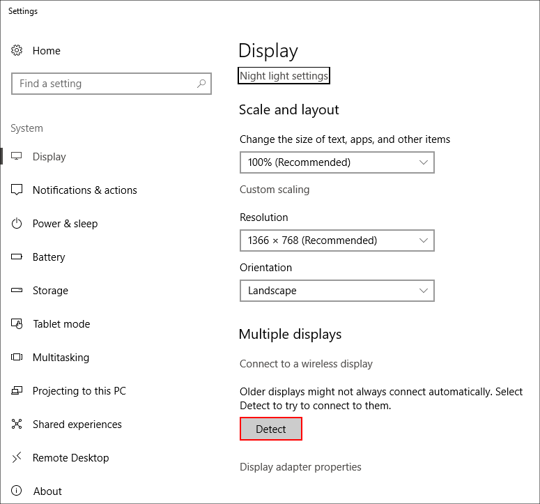 How to Fix ‘Didn’t Detect Another Display’ Error on Windows 10.