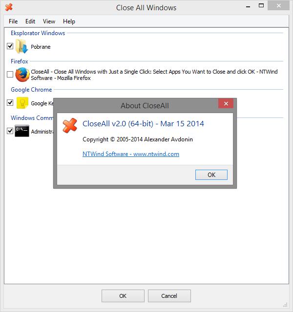 Close All Windows 1.3 | System tools