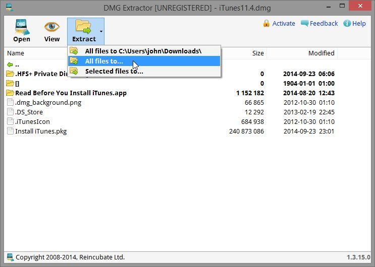 DMG Extractor 1.2.1 | File Archivers