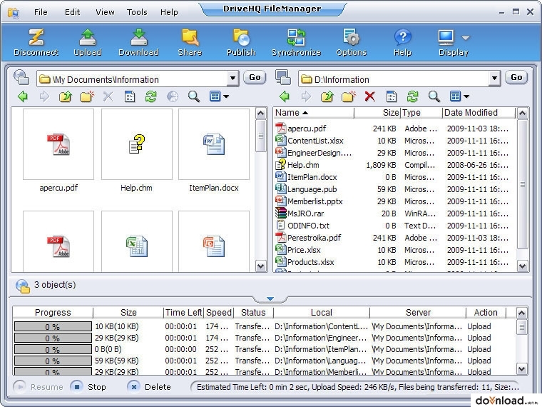 DriveHQ FileManager 5.0 Build 335 - 32bit | File Managers