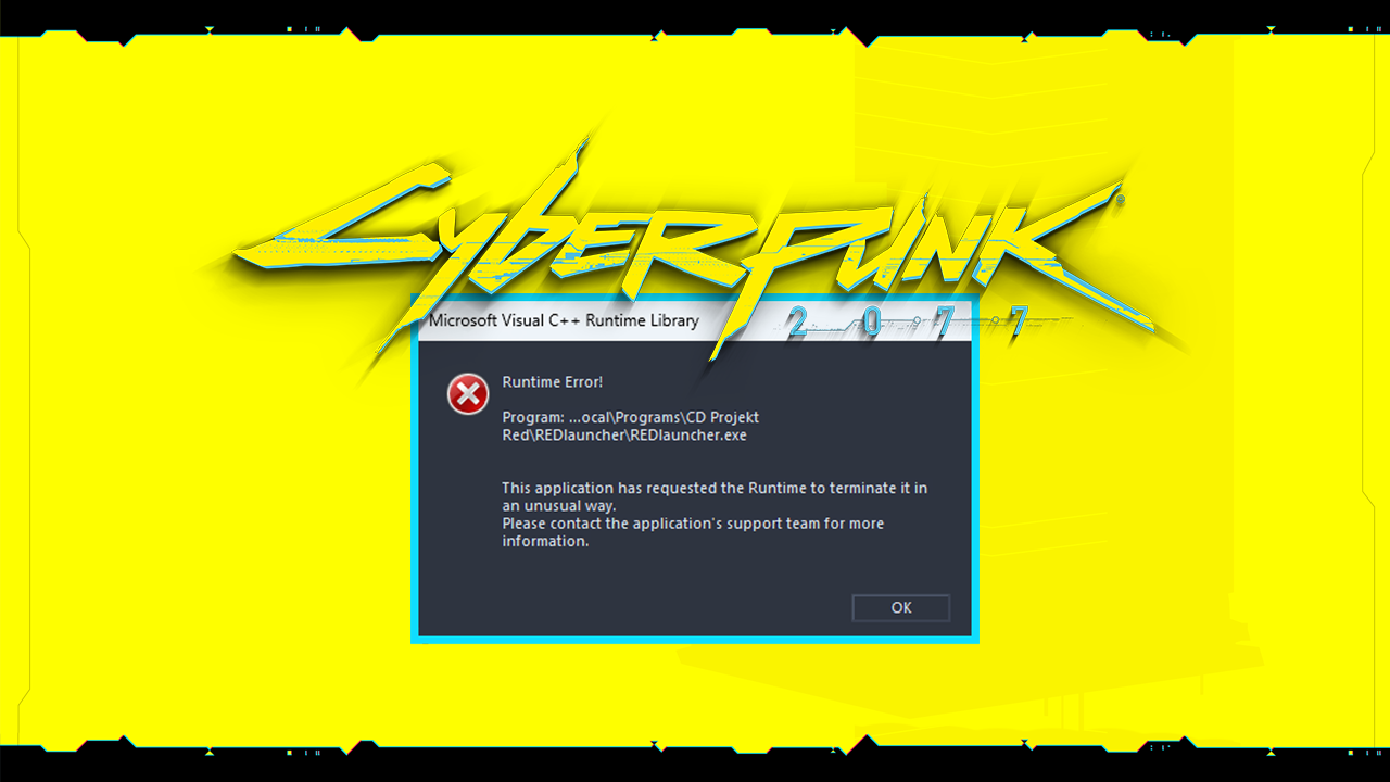 How To Fix Cyberpunk Runtime Error: Microsoft Visual C++ Runtime ...