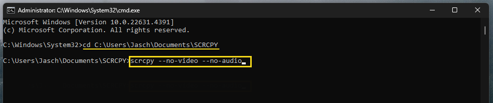 How to Use SCRCPY to Control Android Device Without Mirroring