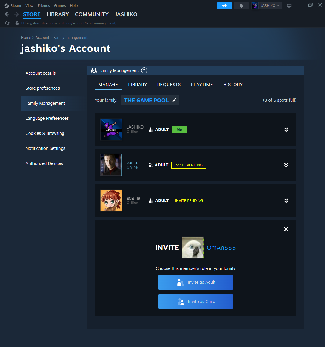 Steam Family Sharing updated