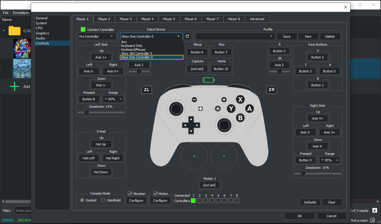 How do Set Different Controller Profile Layouts for Different Games in Sudachi.