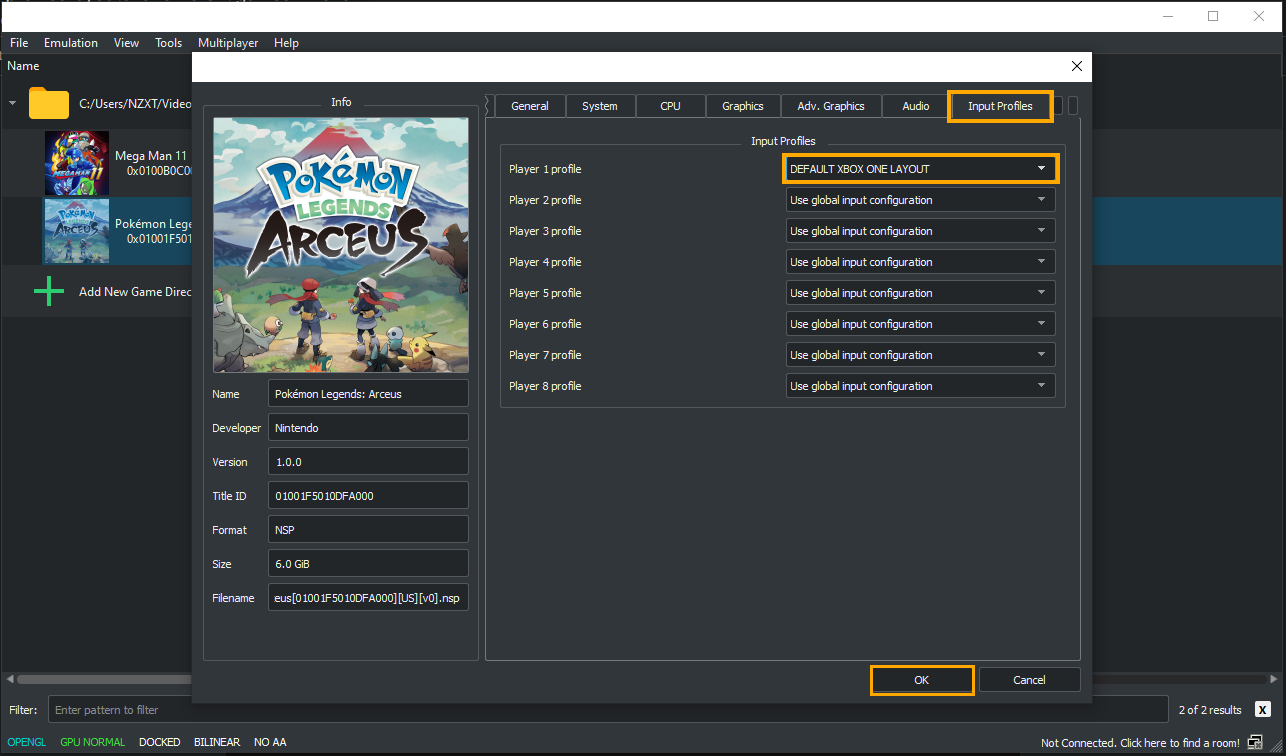 How do Set Different Controller Profile Layouts for Different Games in Sudachi.