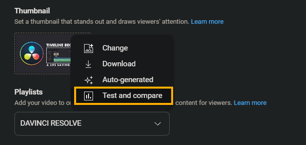 How to Use the Three Thumbnail Test Features on YouTube