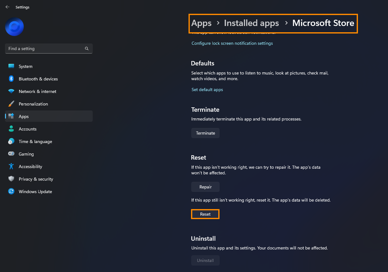 How to Fix Microsoft Store and Xbox App Error 0x80D03002 on Windows 11