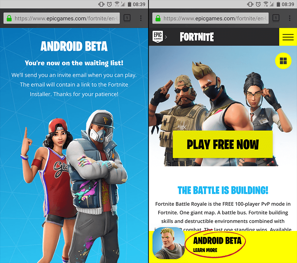 The Fortnite Installer for Android is now the Epic Games app