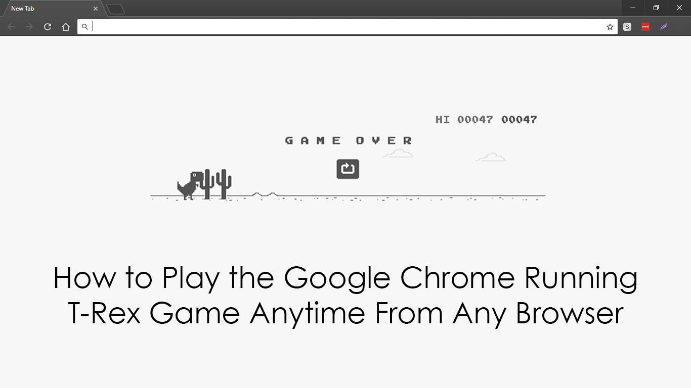 How to play with Google Chrome's T-Rex when my computer is