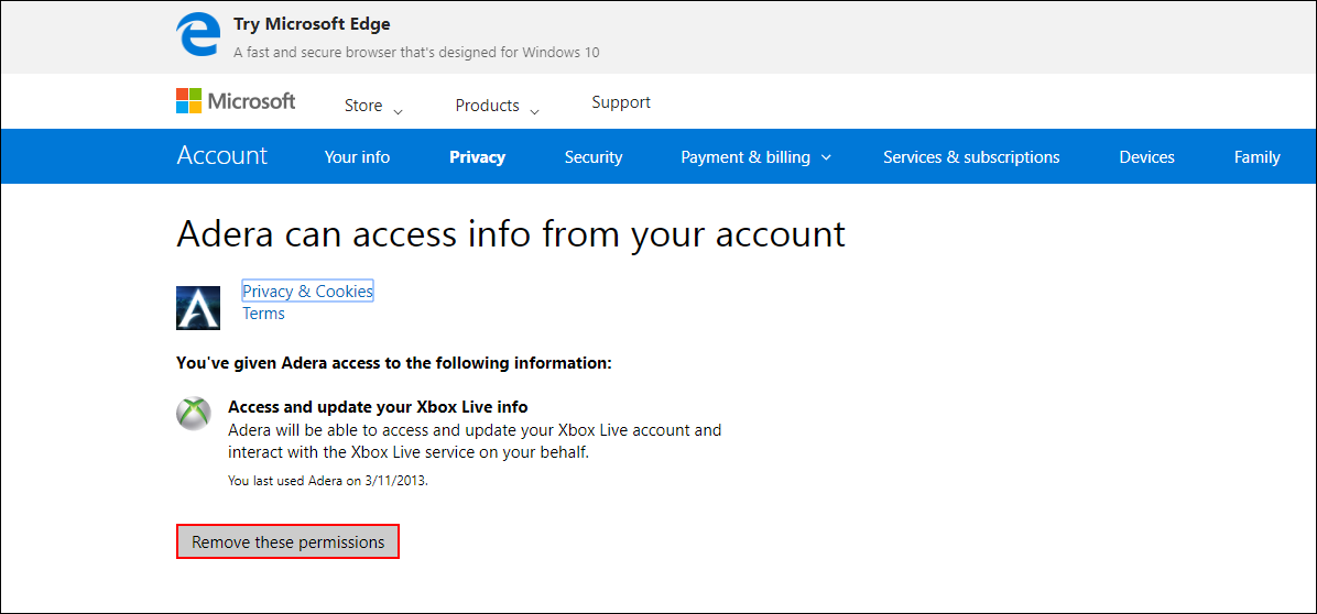 How To Revoke App Access To Your Microsoft Account Information