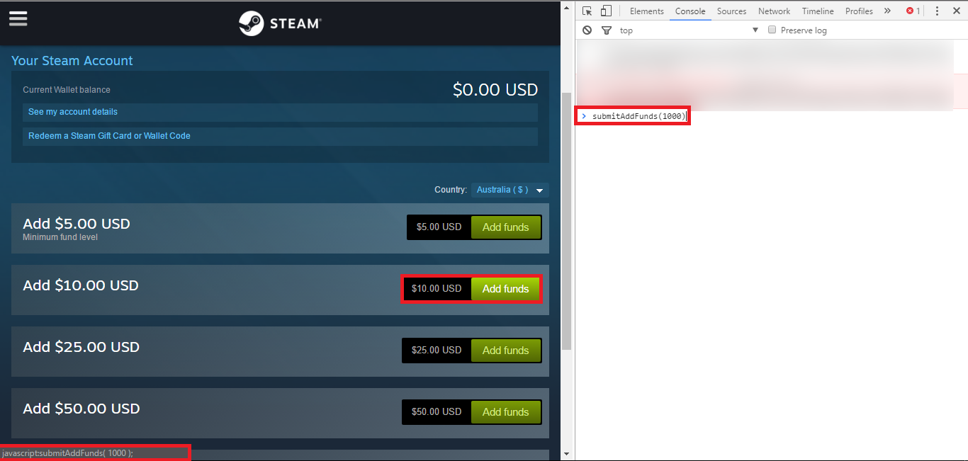 how do i add money to my steam wallet with a gift card