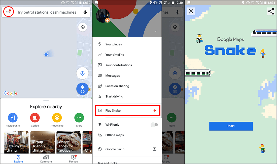 How to play Snake on Google Maps for Android, iOS and desktop