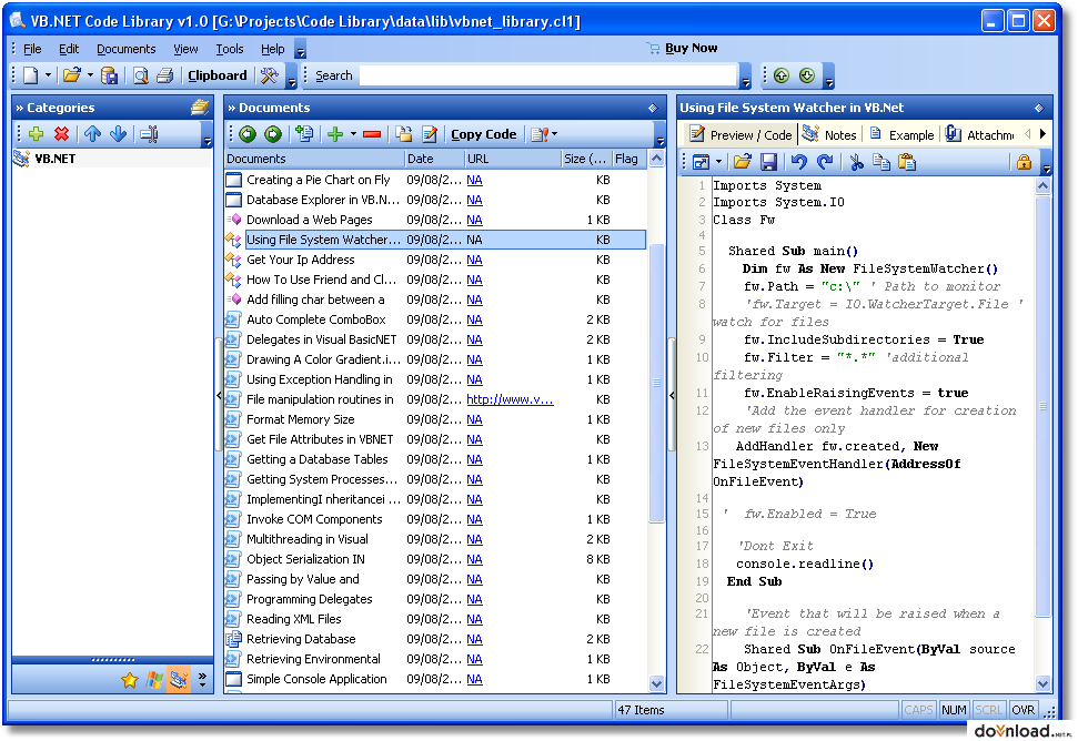 VB NET Code Library Source Code Editors