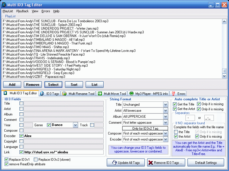 Multi ID3 Tag Editor Other Multimedia Software