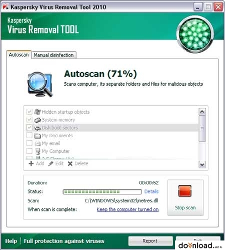 Kaspersky Virus Removal Tool Scanners and vaccine